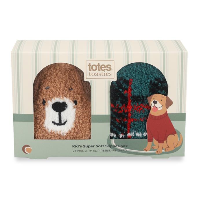 totes toasties® Boys Super Soft Slipper Socks (Twin Pack) Dog Extra Image 4